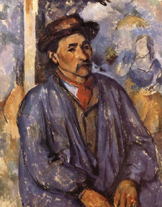 Paul Cezanne farmers wearing a blue jacket China oil painting art